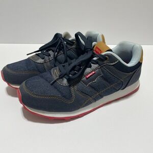 Levis Womens Denim Sneakers Blue Red Low Top Lifestyle Shoes 528587-J Size 9